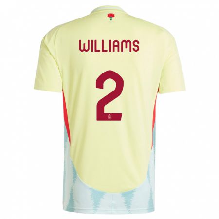 Kandiny Muži Španielsko Nico Williams #2 Žltá Dresy Idegenbeli Csapatmez 24-26 Triĭká