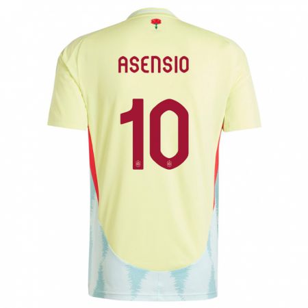 Kandiny Muži Španielsko Marco Asensio #10 Žltá Dresy Idegenbeli Csapatmez 24-26 Triĭká