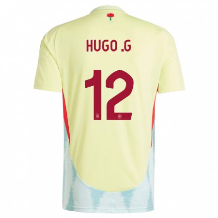 Kandiny Muži Španielsko Hugo Guillamon #12 Žltá Dresy Idegenbeli Csapatmez 24-26 Triĭká