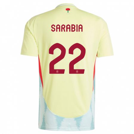 Kandiny Muži Španielsko Pablo Sarabia #22 Žltá Dresy Idegenbeli Csapatmez 24-26 Triĭká