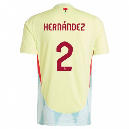 Kandiny Muži Španielsko Oihane Hernandez #2 Žltá Dresy Idegenbeli Csapatmez 24-26 Triĭká