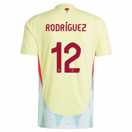 Kandiny Muži Španielsko Lucia Rodriguez #12 Žltá Dresy Idegenbeli Csapatmez 24-26 Triĭká