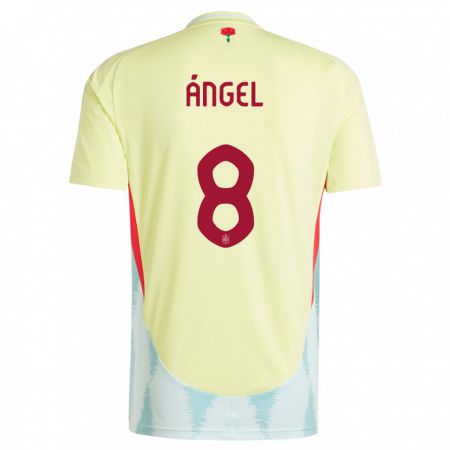 Kandiny Muži Španielsko Manuel Angel #8 Žltá Dresy Idegenbeli Csapatmez 24-26 Triĭká