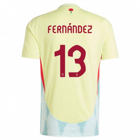 Kandiny Muži Španielsko Cesar Fernandez #13 Žltá Dresy Idegenbeli Csapatmez 24-26 Triĭká