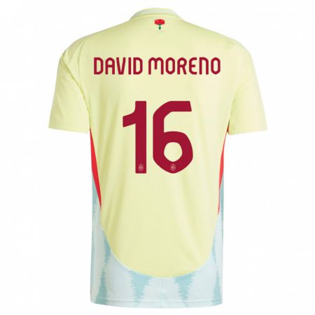 Kandiny Muži Španielsko Antonio David Moreno #16 Žltá Dresy Idegenbeli Csapatmez 24-26 Triĭká