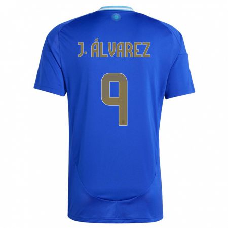 Kandiny Muži Argentína Julian Alvarez #9 Modrá Dresy Idegenbeli Csapatmez 24-26 Triĭká
