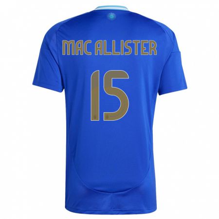 Kandiny Muži Argentína Alexis Mac Allister #15 Modrá Dresy Idegenbeli Csapatmez 24-26 Triĭká