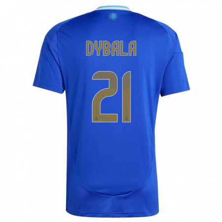 Kandiny Muži Argentína Paulo Dybala #21 Modrá Dresy Idegenbeli Csapatmez 24-26 Triĭká