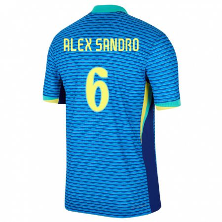 Kandiny Muži Brazília Alex Sandro #6 Modrá Dresy Idegenbeli Csapatmez 24-26 Triĭká