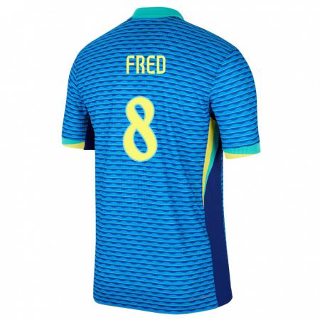 Kandiny Muži Brazília Fred #8 Modrá Dresy Idegenbeli Csapatmez 24-26 Triĭká