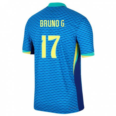 Kandiny Muži Brazília Bruno Guimaraes #17 Modrá Dresy Idegenbeli Csapatmez 24-26 Triĭká