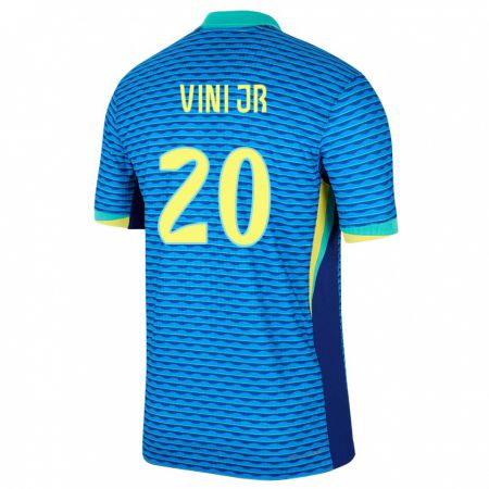 Kandiny Muži Brazília Vinicius Junior #20 Modrá Dresy Idegenbeli Csapatmez 24-26 Triĭká