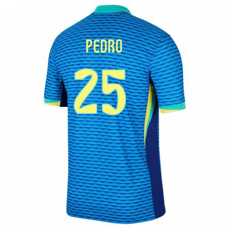 Kandiny Muži Brazília Pedro #25 Modrá Dresy Idegenbeli Csapatmez 24-26 Triĭká