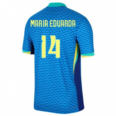 Kandiny Muži Brazília Maria Eduarda #14 Modrá Dresy Idegenbeli Csapatmez 24-26 Triĭká