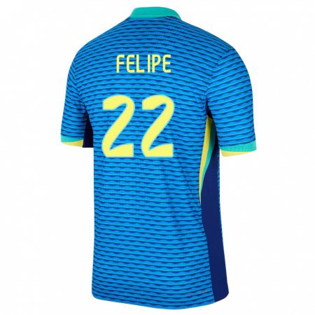 Kandiny Muži Brazília Cayo Felipe #22 Modrá Dresy Idegenbeli Csapatmez 24-26 Triĭká