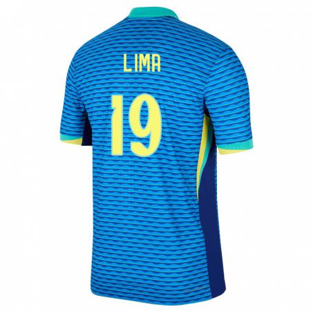 Kandiny Muži Brazília Felipe Lima #19 Modrá Dresy Idegenbeli Csapatmez 24-26 Triĭká
