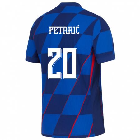 Kandiny Muži Chorvátsko Nika Petaric #20 Modrá Dresy Idegenbeli Csapatmez 24-26 Triĭká