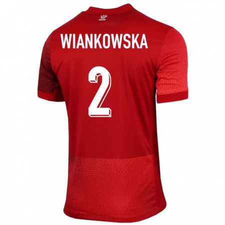 Kandiny Muži Poľsko Martyna Wiankowska #2 Červená Dresy Idegenbeli Csapatmez 24-26 Triĭká