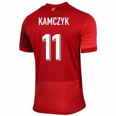 Kandiny Muži Poľsko Ewelina Kamczyk #11 Červená Dresy Idegenbeli Csapatmez 24-26 Triĭká
