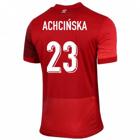 Kandiny Muži Poľsko Adriana Achcinska #23 Červená Dresy Idegenbeli Csapatmez 24-26 Triĭká