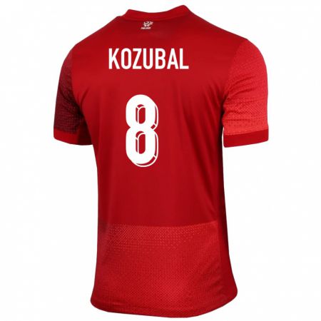 Kandiny Muži Poľsko Antoni Kozubal #8 Červená Dresy Idegenbeli Csapatmez 24-26 Triĭká
