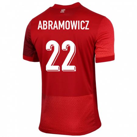Kandiny Muži Poľsko Slawomir Abramowicz #22 Červená Dresy Idegenbeli Csapatmez 24-26 Triĭká