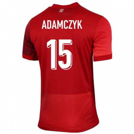 Kandiny Muži Poľsko Nico Adamczyk #15 Červená Dresy Idegenbeli Csapatmez 24-26 Triĭká