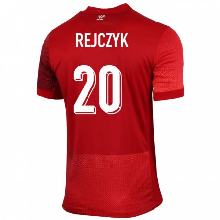 Kandiny Muži Poľsko Filip Rejczyk #20 Červená Dresy Idegenbeli Csapatmez 24-26 Triĭká
