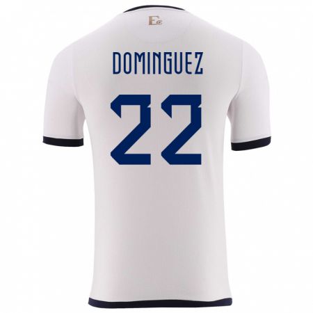 Kandiny Muži Ekvádor Alexander Dominguez #22 Biely Dresy Idegenbeli Csapatmez 24-26 Triĭká