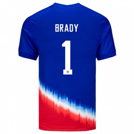 Kandiny Muži Americké Chris Brady #1 Modrá Dresy Idegenbeli Csapatmez 24-26 Triĭká