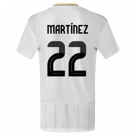 Kandiny Muži Kostarika Carlos Martinez #22 Biely Dresy Idegenbeli Csapatmez 24-26 Triĭká