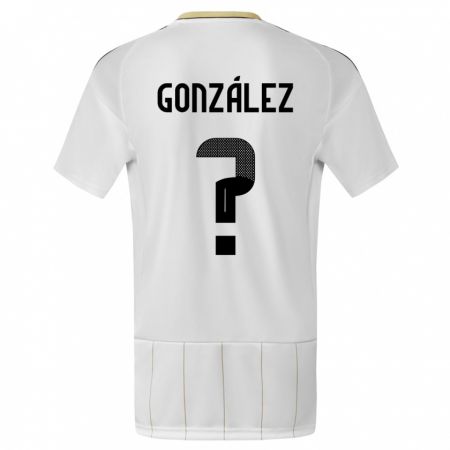 Kandiny Muži Kostarika Ariel Gonzalez #0 Biely Dresy Idegenbeli Csapatmez 24-26 Triĭká