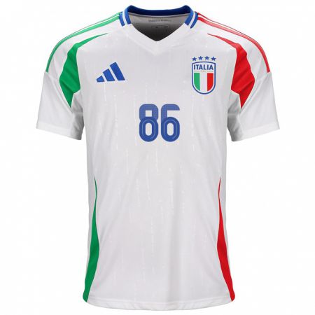Kandiny Muži Taliansko Daniele Montevago #86 Biely Dresy Idegenbeli Csapatmez 24-26 Triĭká