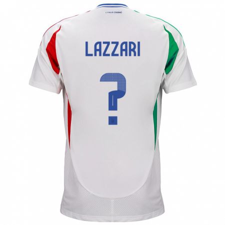 Kandiny Muži Taliansko Manuel Lazzari #0 Biely Dresy Idegenbeli Csapatmez 24-26 Triĭká