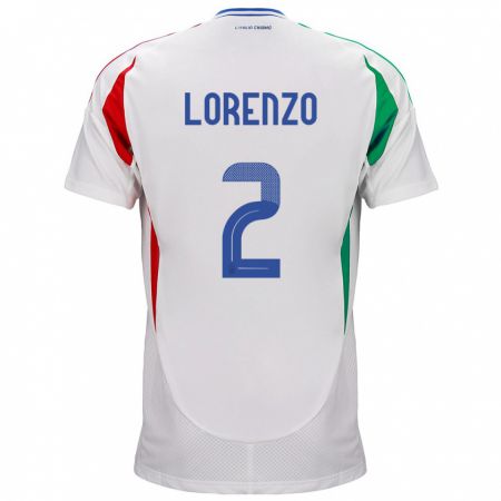 Kandiny Muži Taliansko Giovanni Di Lorenzo #2 Biely Dresy Idegenbeli Csapatmez 24-26 Triĭká