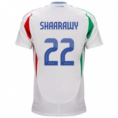 Kandiny Muži Taliansko Stephan El Shaarawy #22 Biely Dresy Idegenbeli Csapatmez 24-26 Triĭká