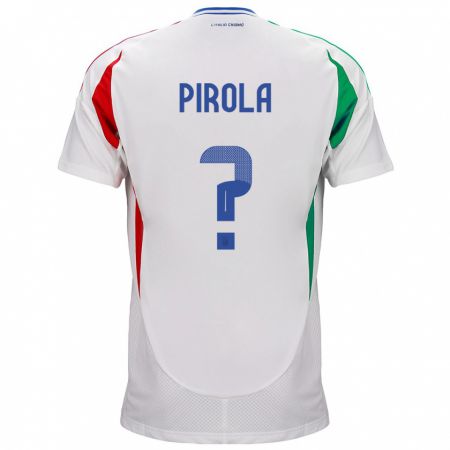 Kandiny Muži Taliansko Lorenzo Pirola #0 Biely Dresy Idegenbeli Csapatmez 24-26 Triĭká
