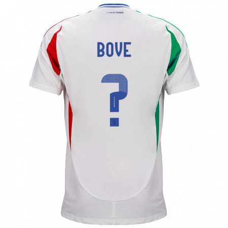 Kandiny Muži Taliansko Edoardo Bove #0 Biely Dresy Idegenbeli Csapatmez 24-26 Triĭká