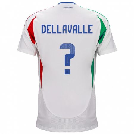 Kandiny Muži Taliansko Alessandro Dellavalle #0 Biely Dresy Idegenbeli Csapatmez 24-26 Triĭká