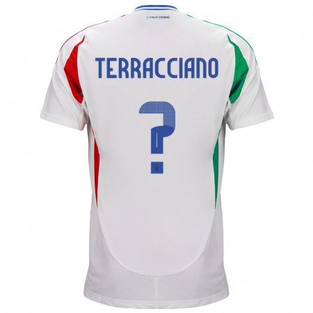 Kandiny Muži Taliansko Filippo Terracciano #0 Biely Dresy Idegenbeli Csapatmez 24-26 Triĭká