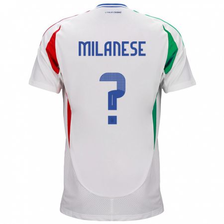 Kandiny Muži Taliansko Tommaso Milanese #0 Biely Dresy Idegenbeli Csapatmez 24-26 Triĭká