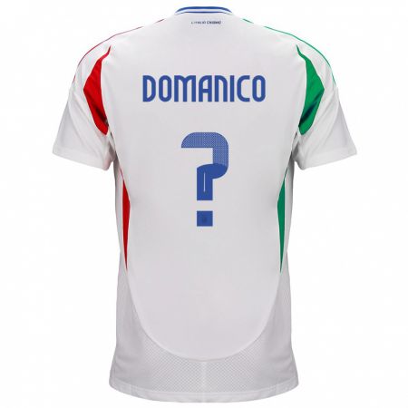 Kandiny Muži Taliansko Saverio Domanico #0 Biely Dresy Idegenbeli Csapatmez 24-26 Triĭká