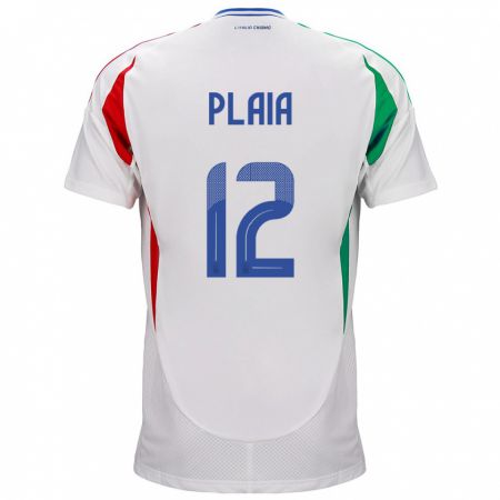 Kandiny Muži Taliansko Francesco Plaia #12 Biely Dresy Idegenbeli Csapatmez 24-26 Triĭká