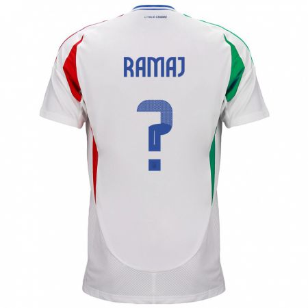 Kandiny Muži Taliansko Gabriel Ramaj #0 Biely Dresy Idegenbeli Csapatmez 24-26 Triĭká