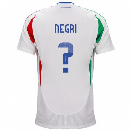 Kandiny Muži Taliansko Simone Negri #0 Biely Dresy Idegenbeli Csapatmez 24-26 Triĭká