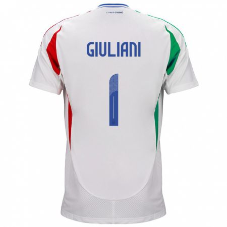Kandiny Muži Taliansko Laura Giuliani #1 Biely Dresy Idegenbeli Csapatmez 24-26 Triĭká