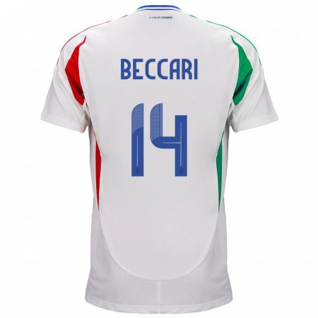 Kandiny Muži Taliansko Chiara Beccari #14 Biely Dresy Idegenbeli Csapatmez 24-26 Triĭká