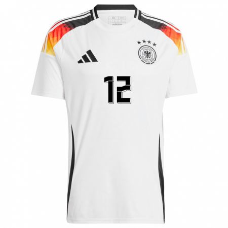 Kandiny Ženy Nemecko Kevin Trapp #12 Biely Dresy Hazai Csapatmez 24-26 Triĭká