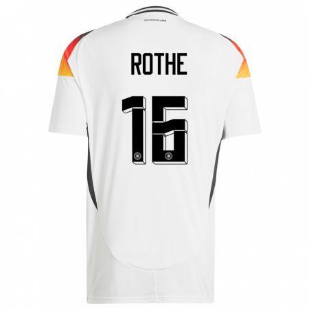 Kandiny Ženy Nemecko Tom Rothe #16 Biely Dresy Hazai Csapatmez 24-26 Triĭká