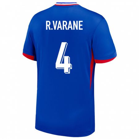 Kandiny Ženy Francúzsko Raphael Varane #4 Modrá Dresy Hazai Csapatmez 24-26 Triĭká